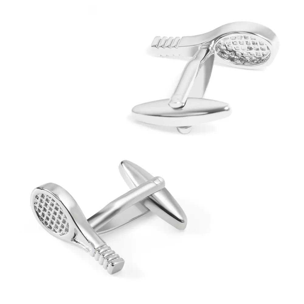 Wholesale Novelty Fashion Silver Tennis Racket Men Sports Cufflinks For Men Shirt CL0033