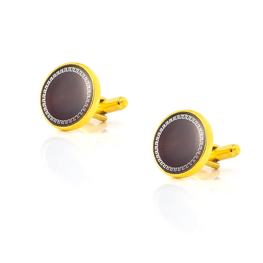 ODM Personalized High Quality Golden Color Pattern Accessories Cufflinks Factories, Exporter