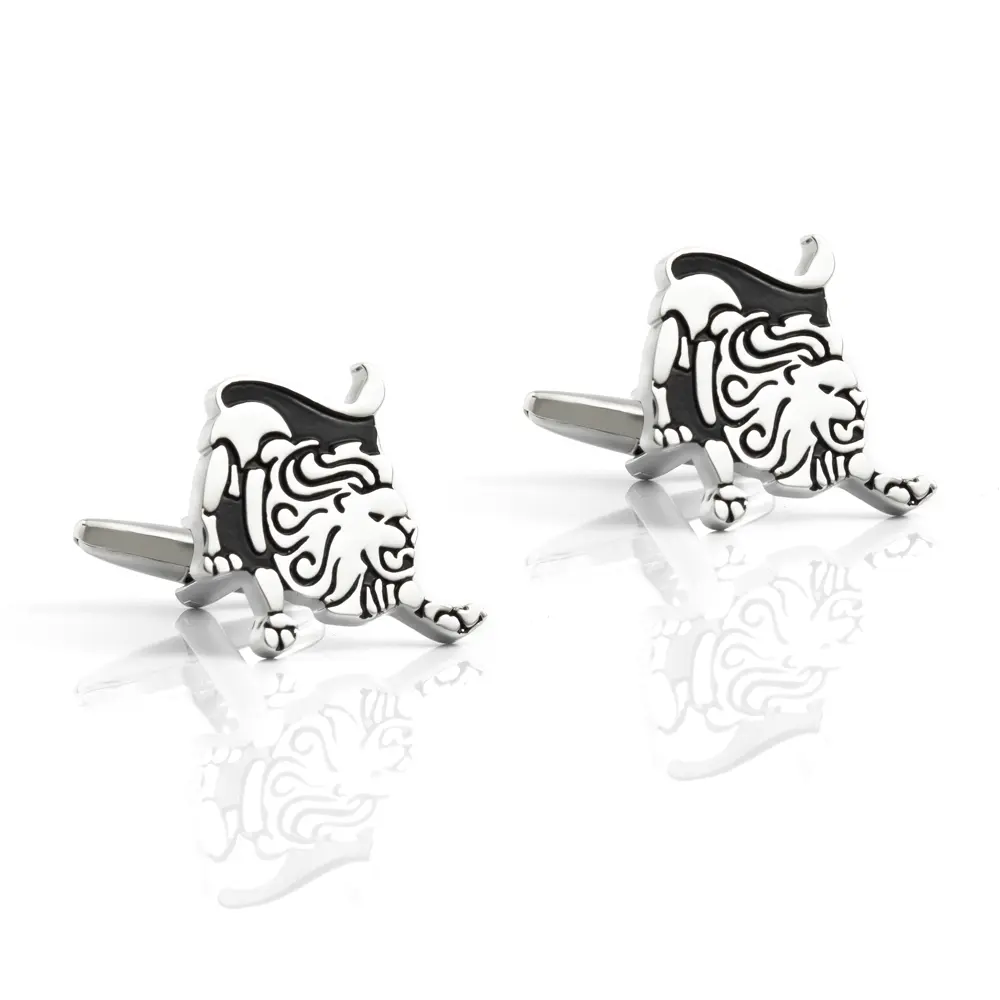 ODM Zodiac Sign Lion Constellation Enamel Baking Paint Cufflinks Manufacturer Sales CC0246-Lions Manufacturer, Suppliers