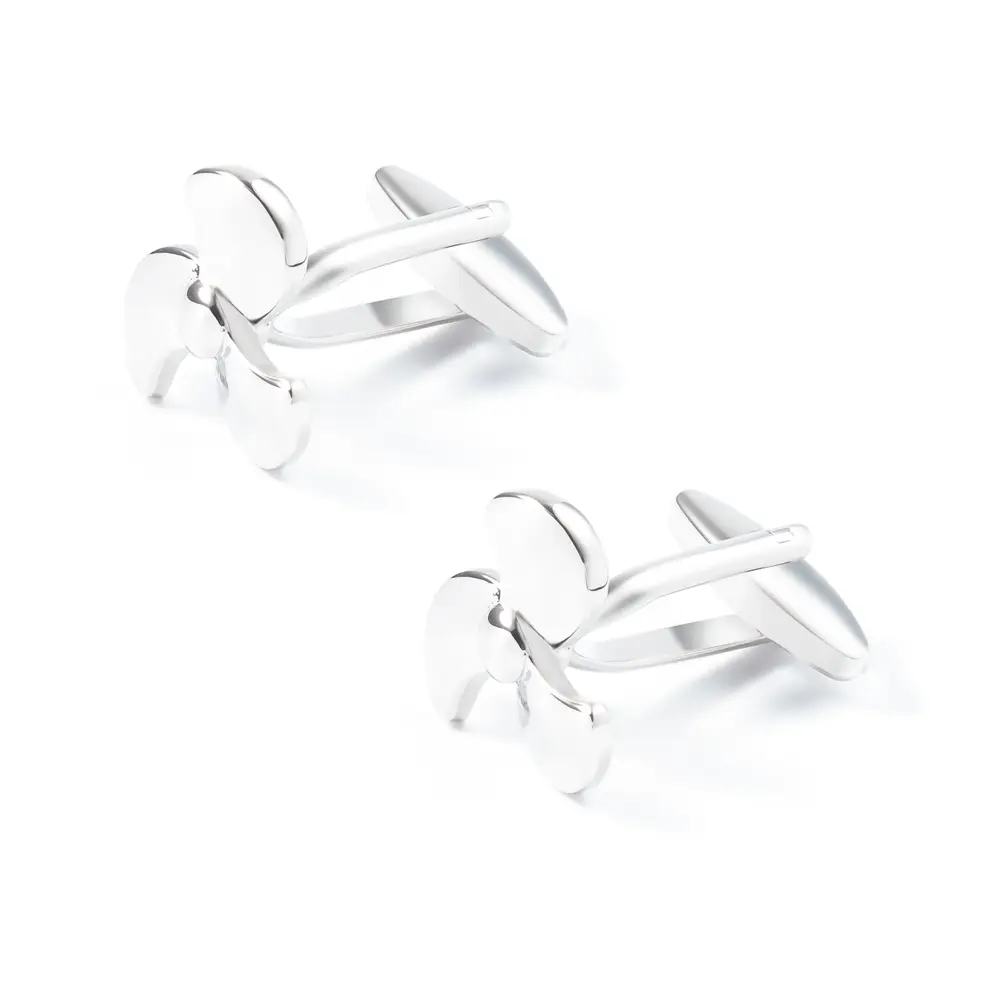 Wholesale JINJIE Silver Metal Cufflinks French Copper Propeller Cufflinks For Men Shirts CL0052 Manufacturers, Factories