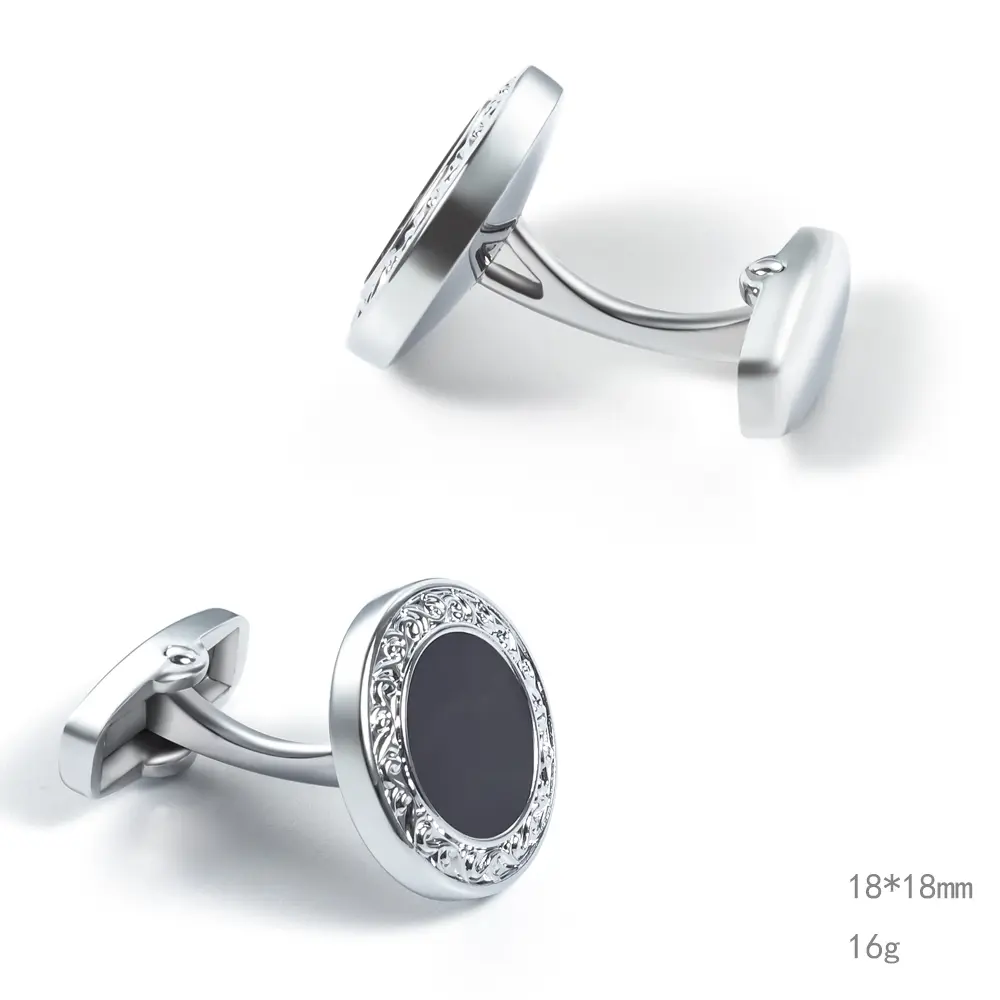 ODM Hot Selling Vintage Round Greek Enamel Cufflinks for Shirt Men Cufflinks For Shirt CCW0089 Manufacturers, Factories
