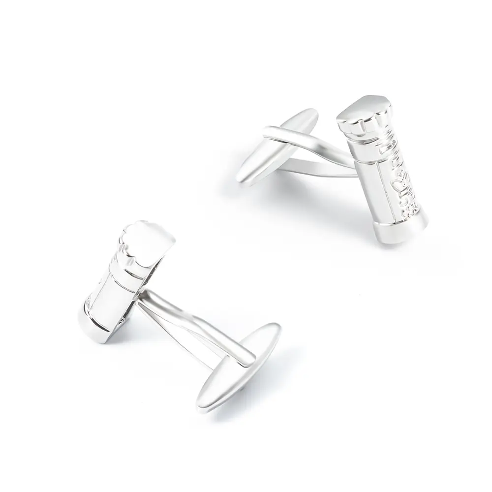 ODM High Quality Copper Material Silver Color Plated Postbox Pattern Men Cufflinks Jewelry For Shirt CL0269 Supplier, Factory