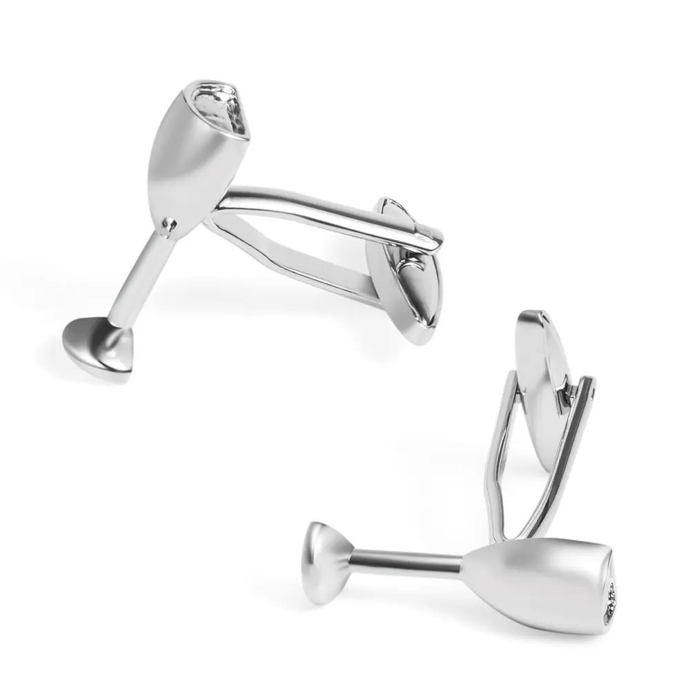 Wholesale Copper Material Novelty Funny Wine Glass Bottle Cufflinks For Party CL0028