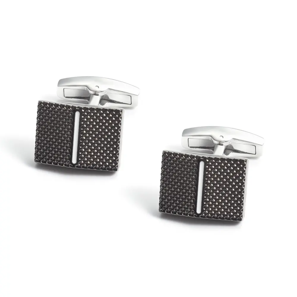 OEM Engraved Men Shirt Accessories Gunmetal Color Cufflinks Jewelry for Business CLW0076 Suppliers, Factories
