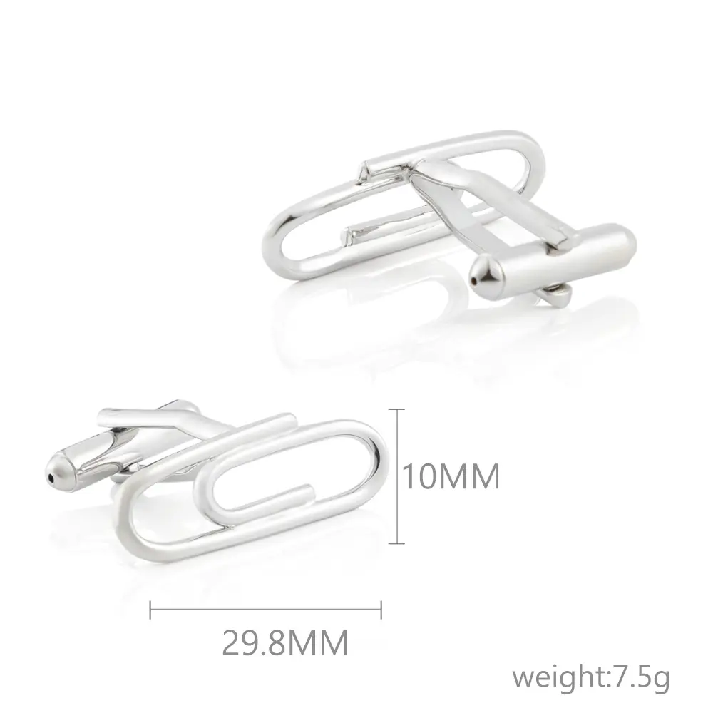 Wholesale Cufflinks Paper Clips Design Business Office Cufflinks Unique Fashion cCufflinks For Men CL0012