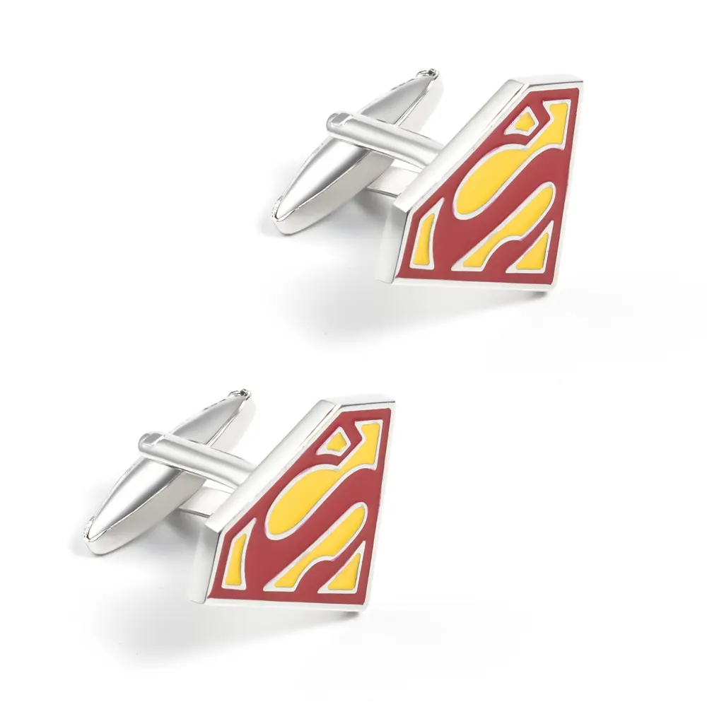 Custom Cufflink Manufacturer Wholesale Novelty Superman Hero Enamel Cufflinks CC0026 Exporters, Companies