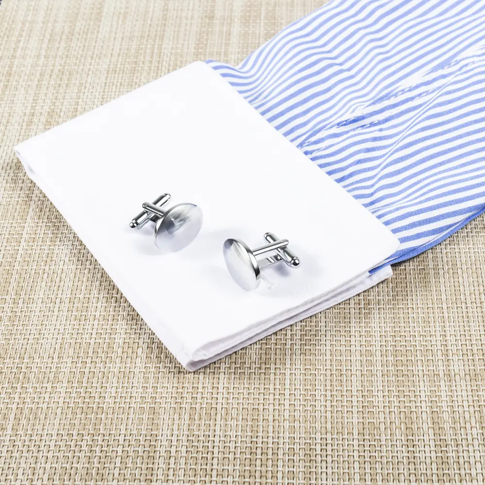Wholesale Hot Sale Wholesale Silver Oval Engraved Cuff Links Cheap Wholesale Price CL-C052 Exporter, Exporters