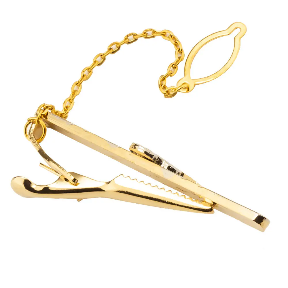 ODM Factory Hot Selling Novelty Gold Plated Business Men Brass Metal Guitar Design Tie Clips TL0005 Suppliers, Factories