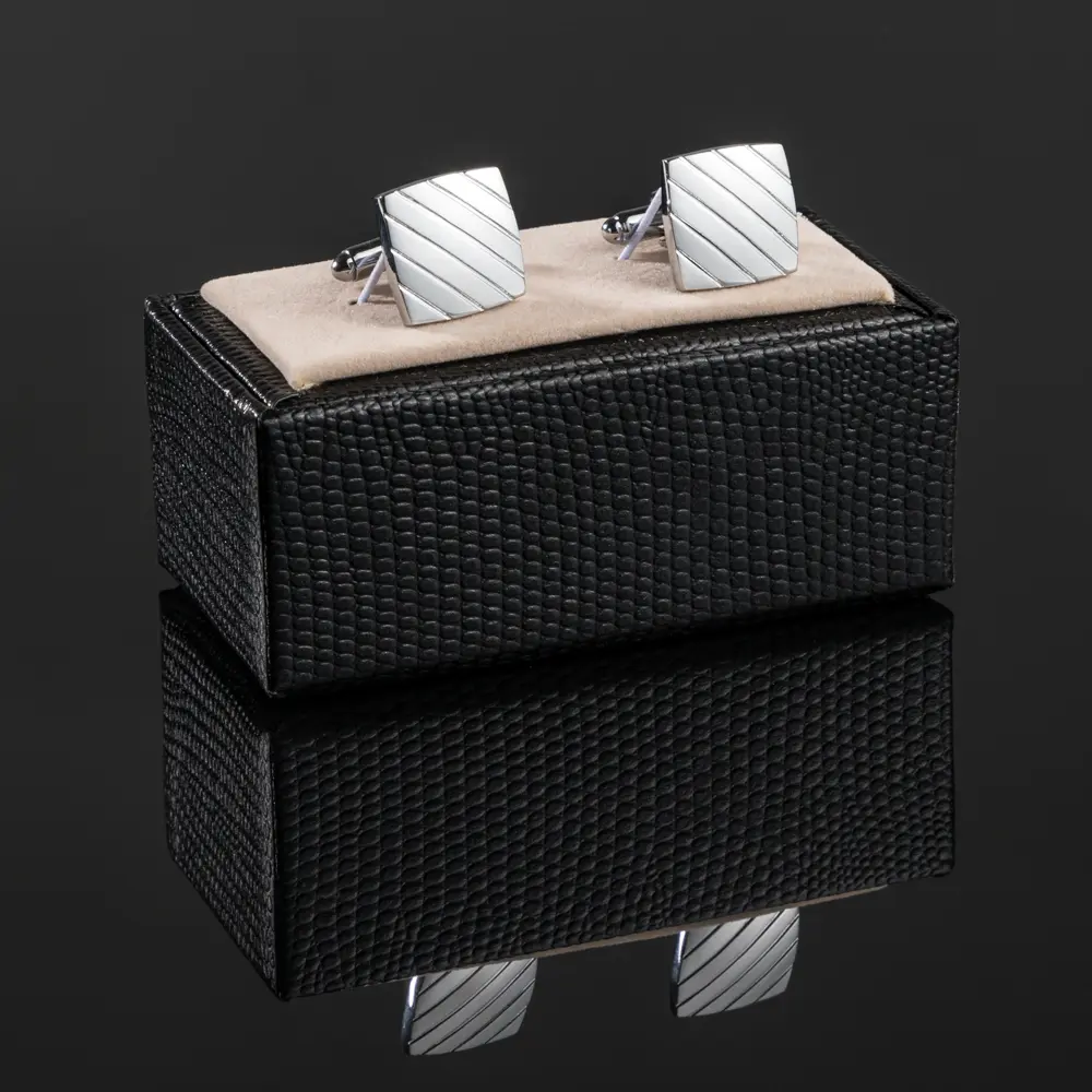 ODM Best Selling Low Price Men's Cufflinks With Diagonal Stripes Design Metal Creative Gifts CL-C060 Suppliers, Factories