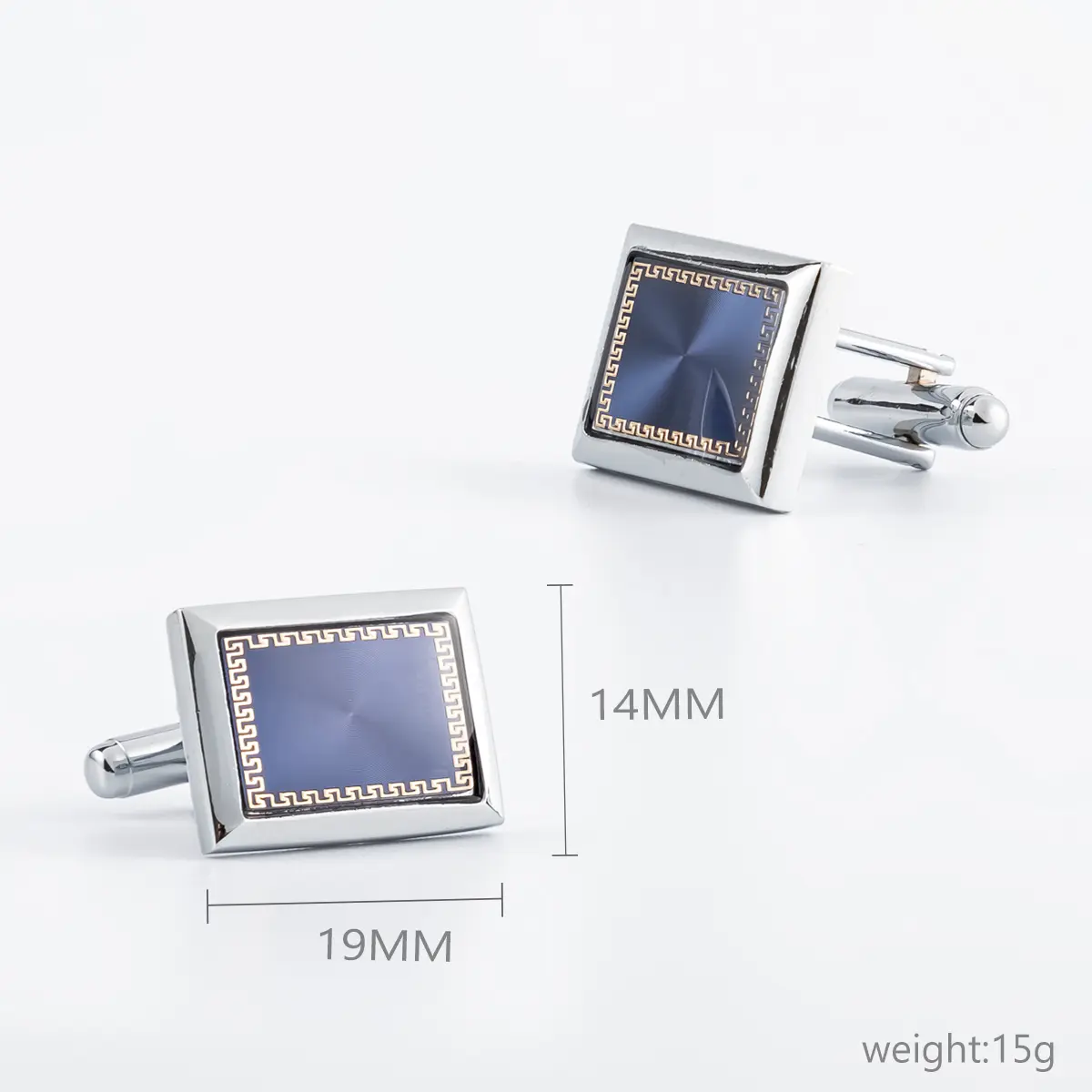 Wholesale Blue and Silver Fashion Floral Pattern Design Copper Cufflinks Shirt Wedding Accessories CA9005-1 Factories, Exporters