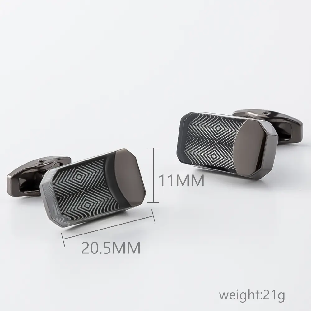 ODM Vintage Geometric Audio Shape Fashion Black Alloy Cufflinks Low Price Factory, Companies