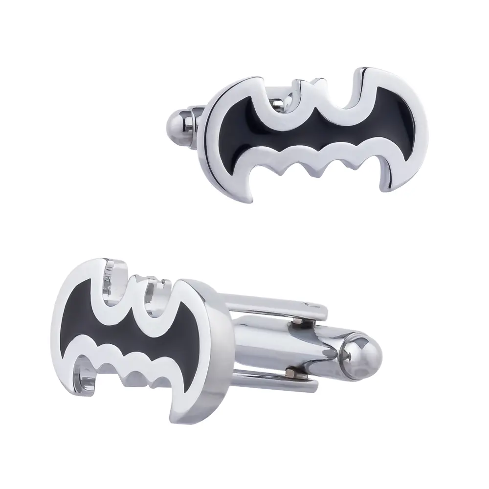 Wholesale Elegant Cheap Brass Material Square Shaped Black Enamel  Men Cufflinks CC0252