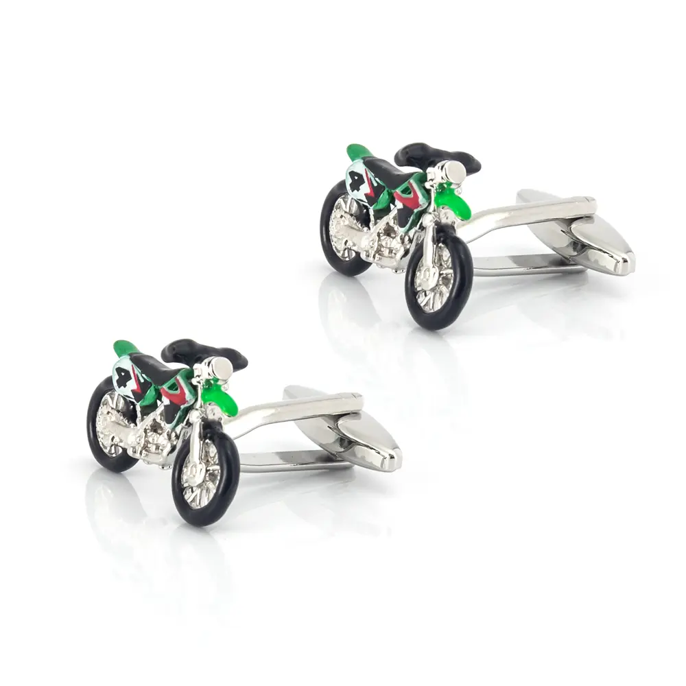 ODM JINJIE Factory Custom Novelty Design Enamel Motorbike Cufflinks for Men CC0229 Supplier, Company