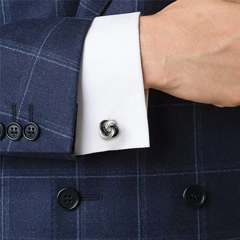 OEM Classic Style Double Color Copper Knot Cufflink for Men Shirts Suppliers, Companies