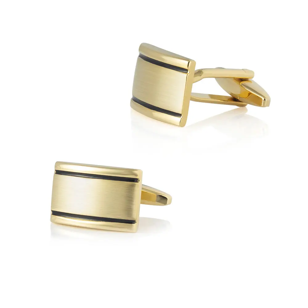 OEM Factory Price Classic Wedding Gold Plated Well-Finished Brass Cuff links for Men Shirt CC-Q280G Manufacturers, Companies