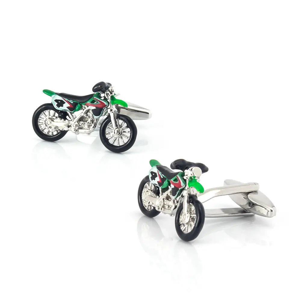 ODM JINJIE Factory Custom Novelty Design Enamel Motorbike Cufflinks for Men CC0229 Supplier, Company