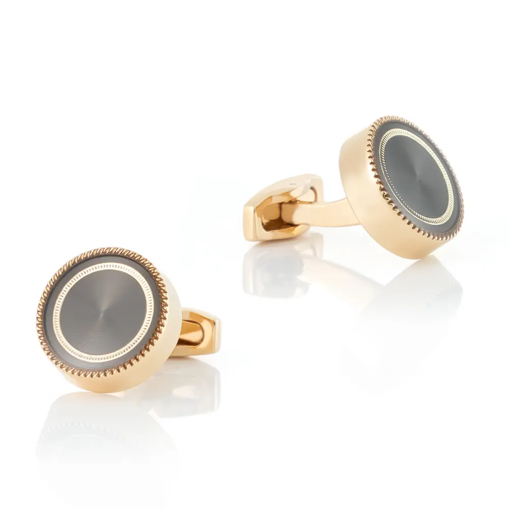 Wholesale Classic Luxury Gold Plated Color Copper Pattern Design Men Shirt Cufflinks Suppliers, Company