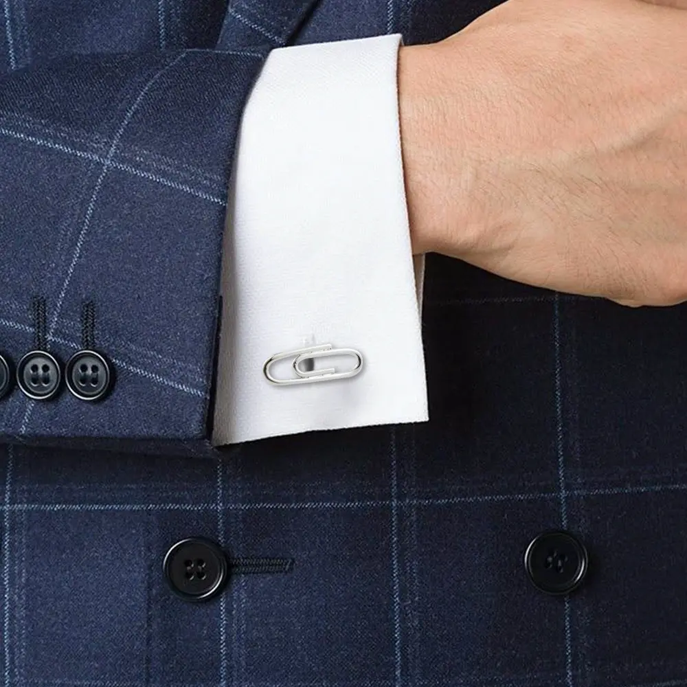 Wholesale Cufflinks Paper Clips Design Business Office Cufflinks Unique Fashion cCufflinks For Men CL0012