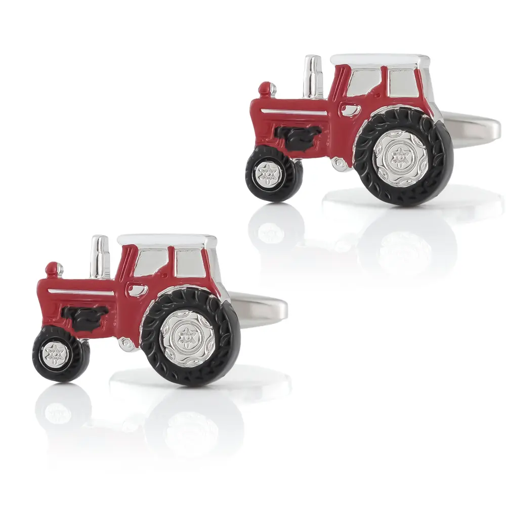 ODM Factory Wholesale Men Novelty Enamel Red Tractor Cufflinks for Suit Shirt CC0097-Red Exporters, Companies