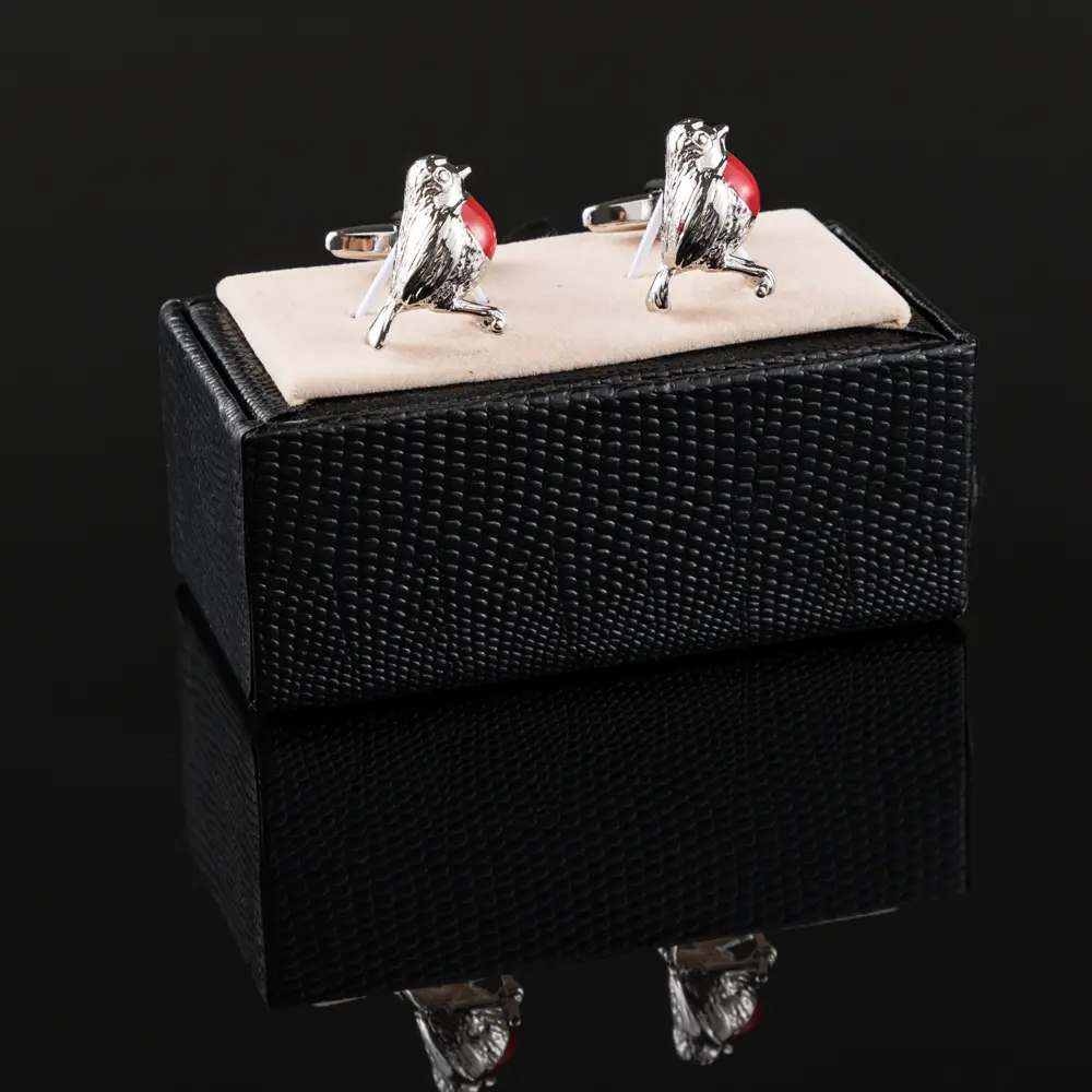 Custom JINJIE Novelty Designer Cufflinks Mens Personalised Animal Enamel Bird Cuff Link For Shirt CC81124 Company, Companies