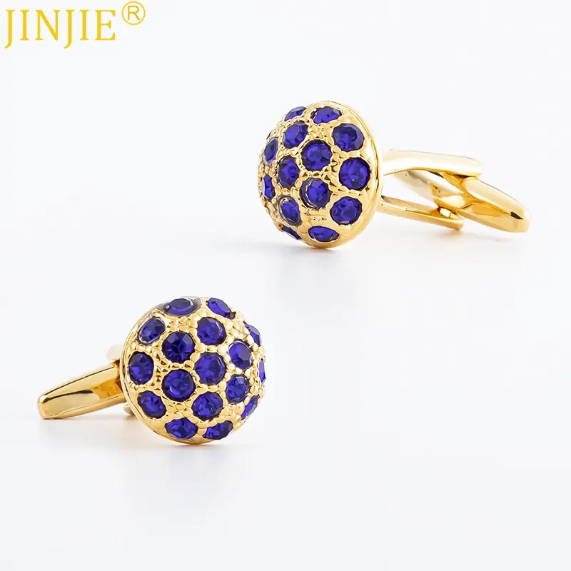 Wholesale Luxury Round Cut White Gold Square Zircon Stone Cufflinks Men Fashion Accessories Blue/Black/Red/Purple CS8641 Exporter, Companies