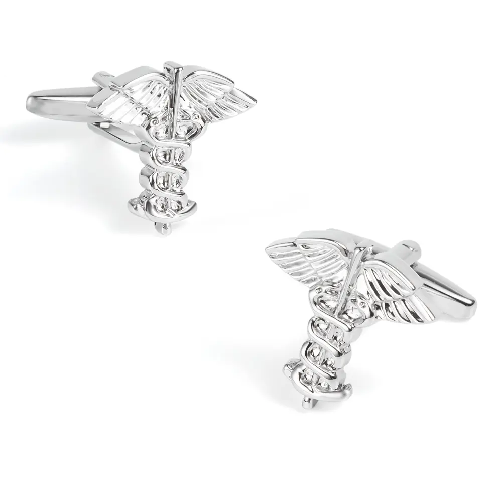OEM Fashion Men Accessories Medical Symbol Caduceus Cufflinks Personality Clothing Accessories CL0043 Manufacturer, Companies