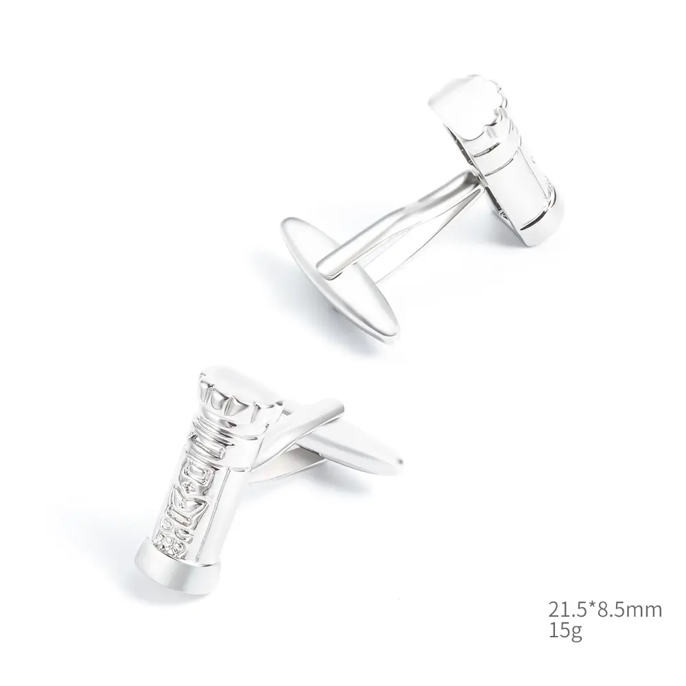 ODM High Quality Copper Material Silver Color Plated Postbox Pattern Men Cufflinks Jewelry For Shirt CL0269 Supplier, Factory