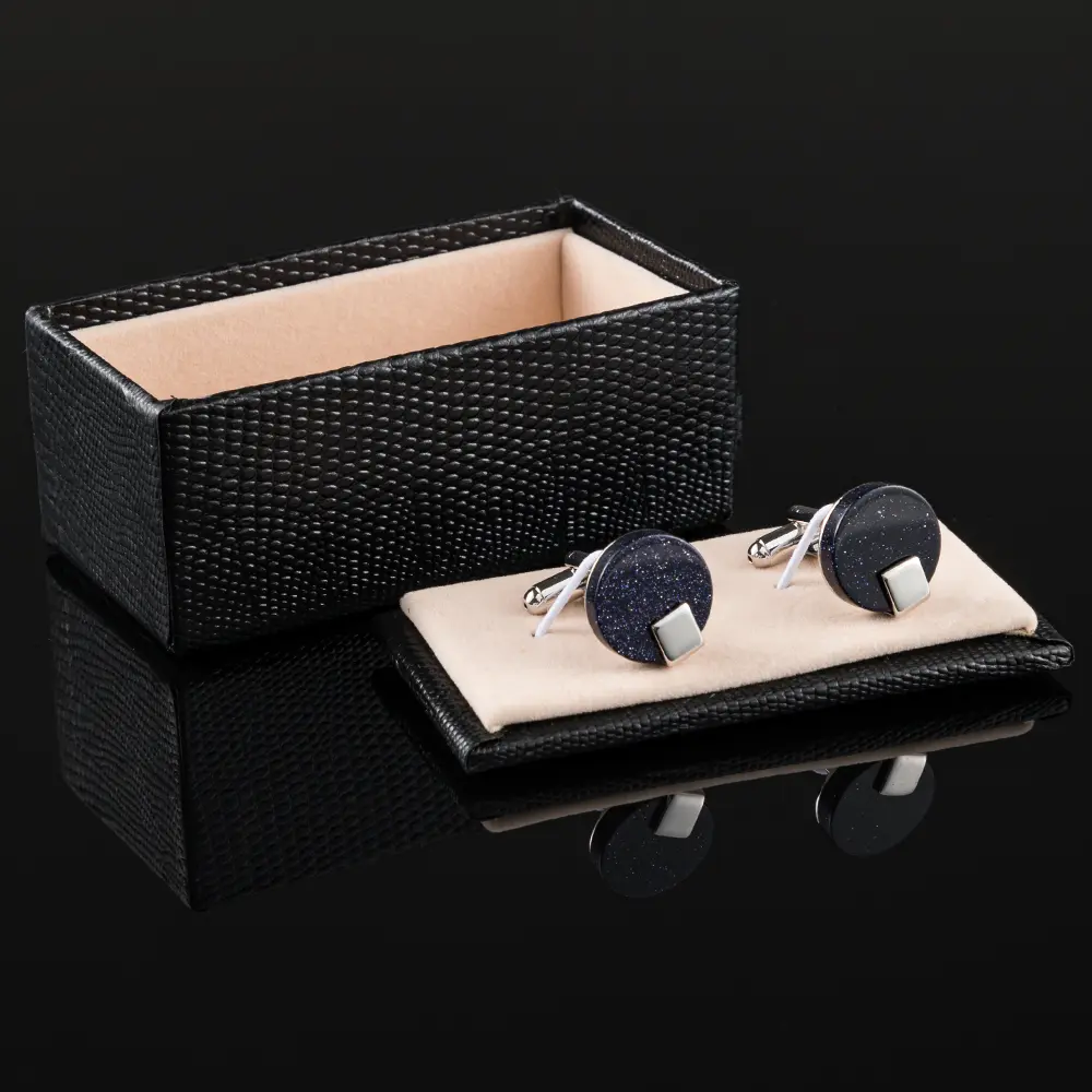 Custom Hot Selling Round Galaxy Stone High Quality Wedding Shirt Jewel Cufflinks MenGifts Manufacturers, Company