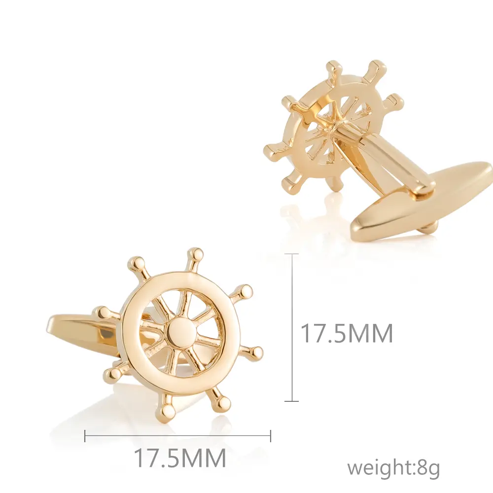 Wholesale Sailing Anchor Cuff links for Men Golden Tuxedo Shirt Cufflinks Business Wedding Cuff Links CL0270-G Suppliers, Exporter