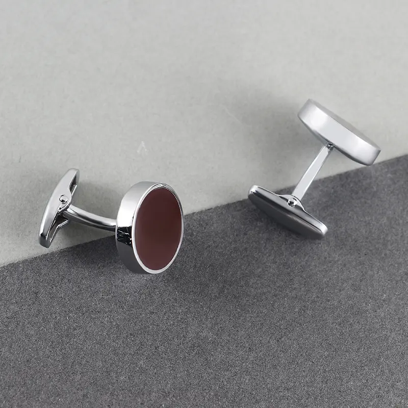 Wholesale JINJIE factory Solid Dark Red Maroon Cufflinks For Men Shirt Low Price CCW0092-R Manufacturer, Suppliers
