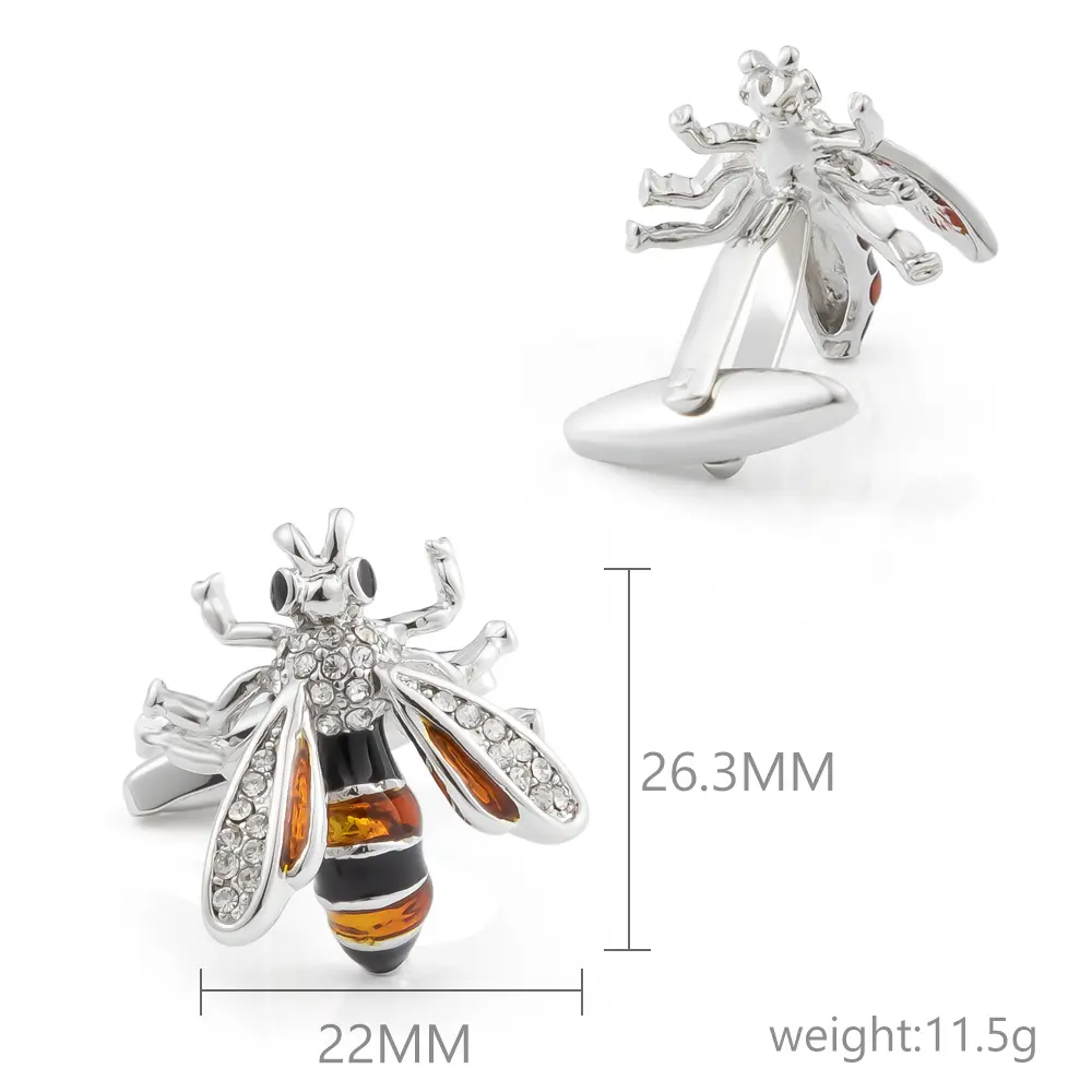 OEM Wasp Cufflinks Personalised Bee Cufflinks Crystal Cufflinks Gemstone Cufflinks Mens Gift Birthday Anniversary CS8907 Manufacturer, Manufacturers