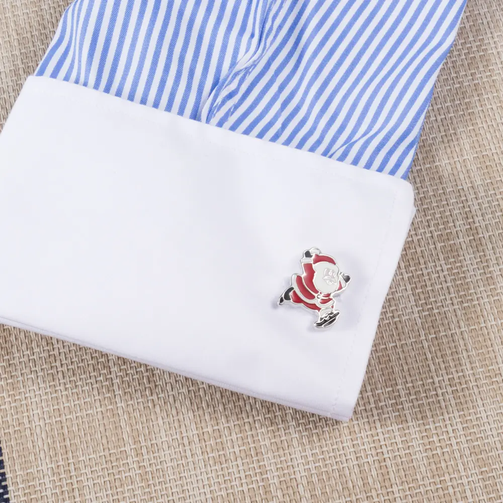 Wholesale Low Price Factory Wholesale Men Christmas Gift Novelty Fashion Santa Cufflinks  CC0187 Exporters, Companies