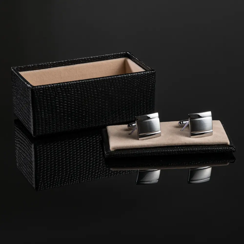 Custom New Arrival Shirt Fashion Simple Design Cheap Square Silver Metal Copper Cufflinks CL-C035 Suppliers, Factory