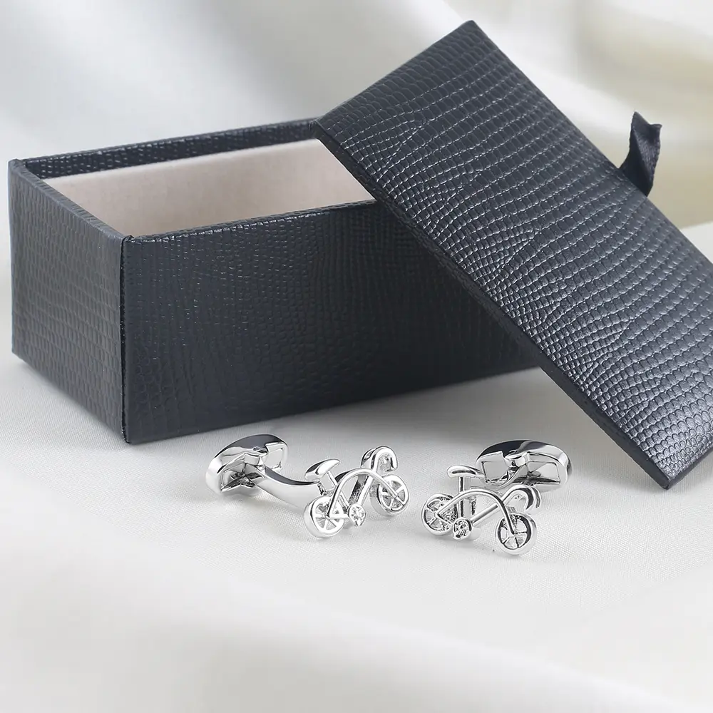 Wholesale Hot Selling Fashion Brass Vintage Novelty Sliver Plated Bike Bicycle Cuff links For Men Suit Shirt CLW0079 Supplier, Companies