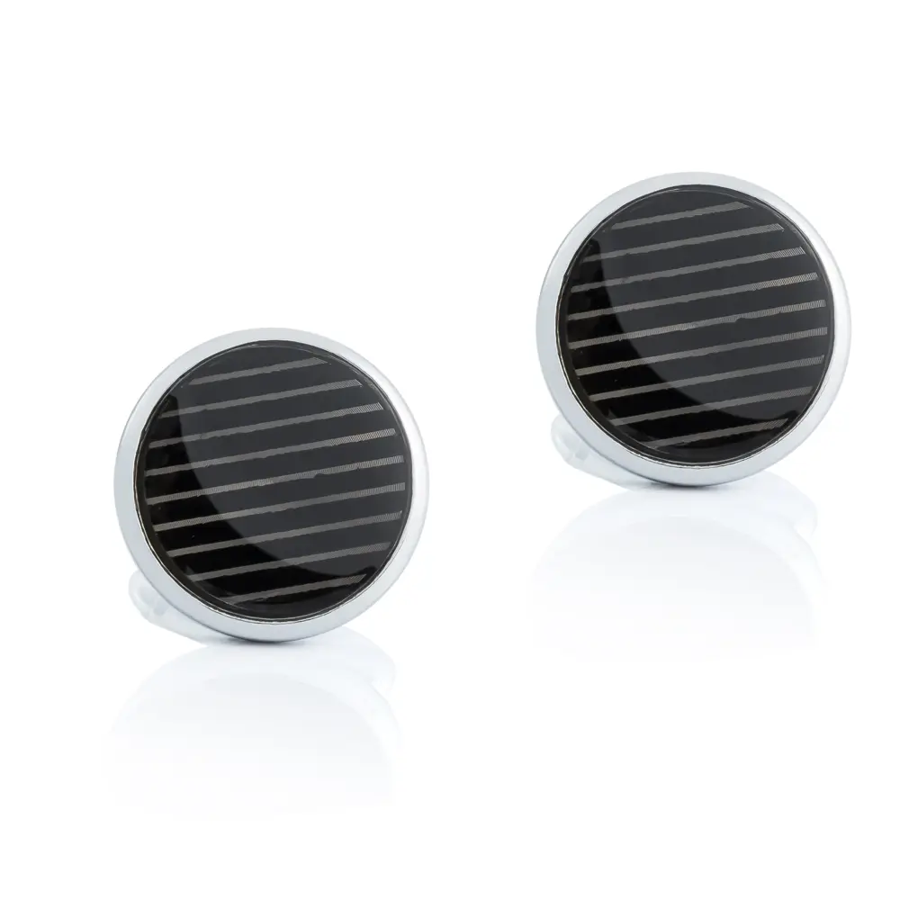 ODM Factory French Copper Cufflinks Black Stripes Shirt Button Accessories Men Cuff Links CA9006 Company, Companies