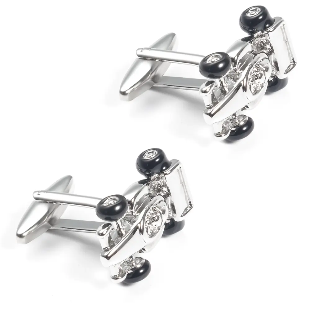 Wholesale Personalized Hiqh Quality Silver Plated F1 Car Shape Cuff Links CC0275