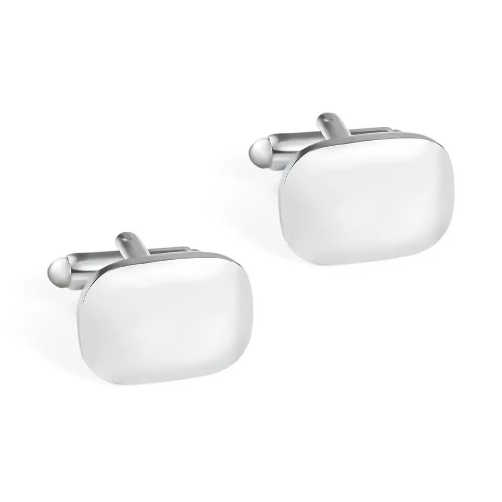 OEM Electroplated Silver Smooth Metal Cufflinks Manufacturers Cheap Wholesale CL-C184 Manufacturers, Company