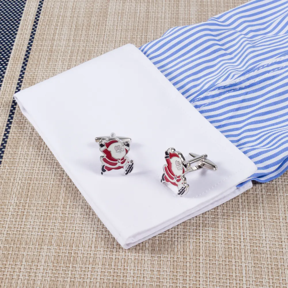 Wholesale Low Price Factory Wholesale Men Christmas Gift Novelty Fashion Santa Cufflinks  CC0187 Exporters, Companies
