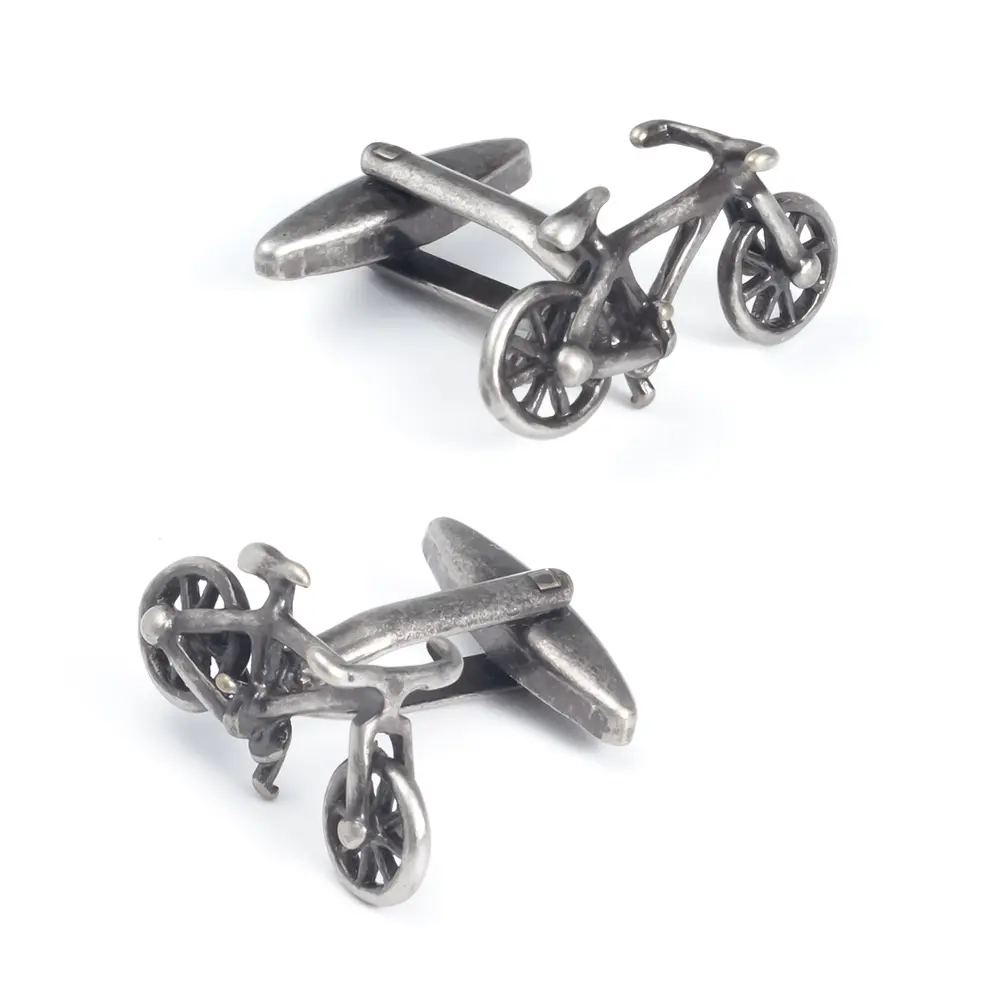 Wholesale Brass Vintage Novelty Ancient Bicycle Cufflinks For Cycling Enthusiasts Gifts CL0207-1