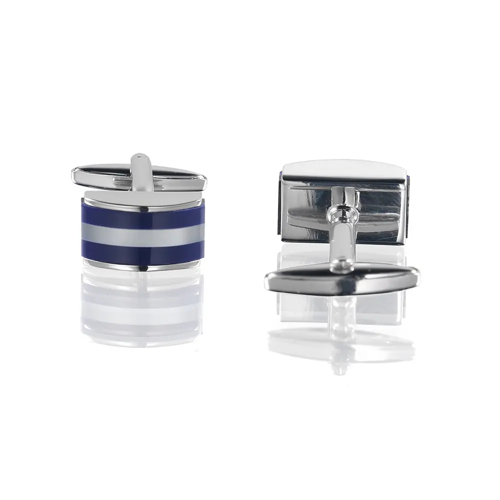 Custom Unique Design Silver Plated Blue Striped Lapis Stone Cufflinks Supplier, Exporter