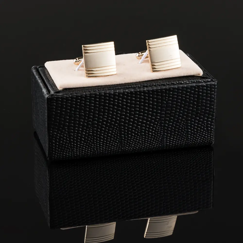 Wholesale Golden PCufflinks Simple Trendy Men's Suit Shirt Wedding Cuff Link Gifts CL0154-2G