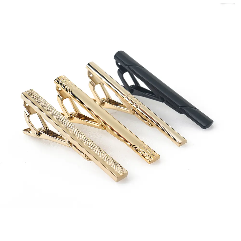 OEM Men's Fashionable Metal Silver Black Tone Formal Tie Pins Tie Bar Tie Clip Gift Set Factory Supply TPS-1003 Supplier, Exporter