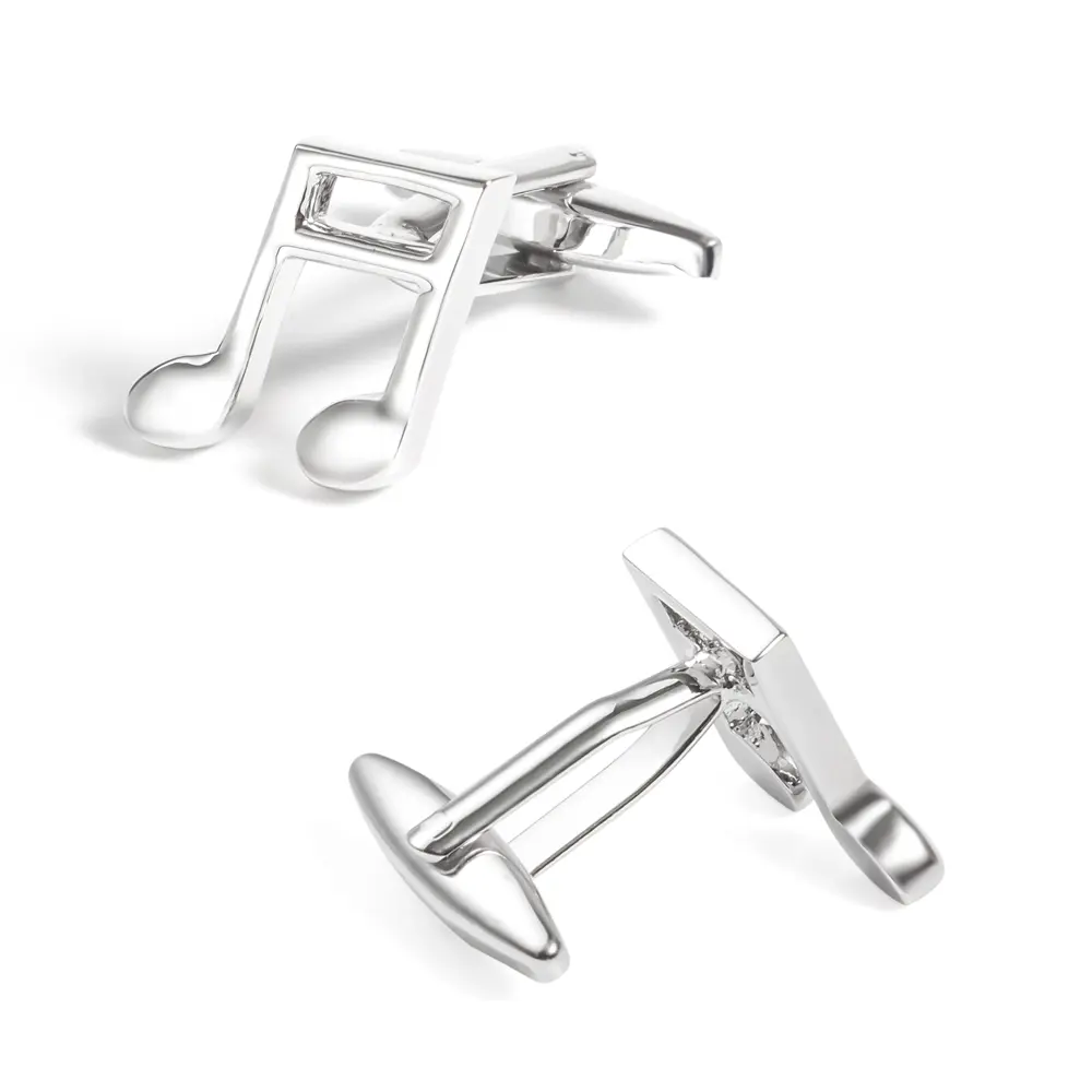 Wholesale High Quality Cooper Music Symbol Silver Color Plated Cufflinks For Men Shirt CL0219 Manufacturer, Exporters