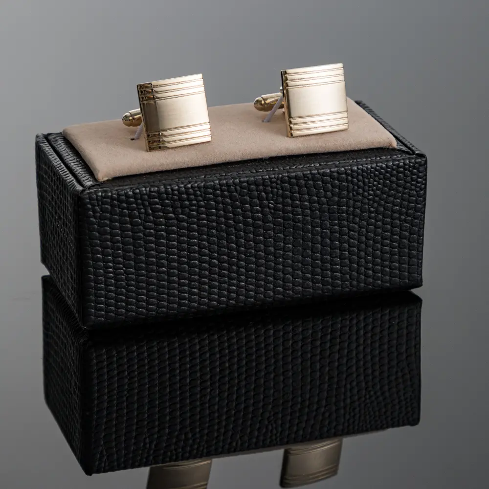 OEM Manufacturer Fashion Simple Classic Design Copper Gold Cufflinks Jewelry For Men Shirt CL0154-1G Manufacturer, Suppliers
