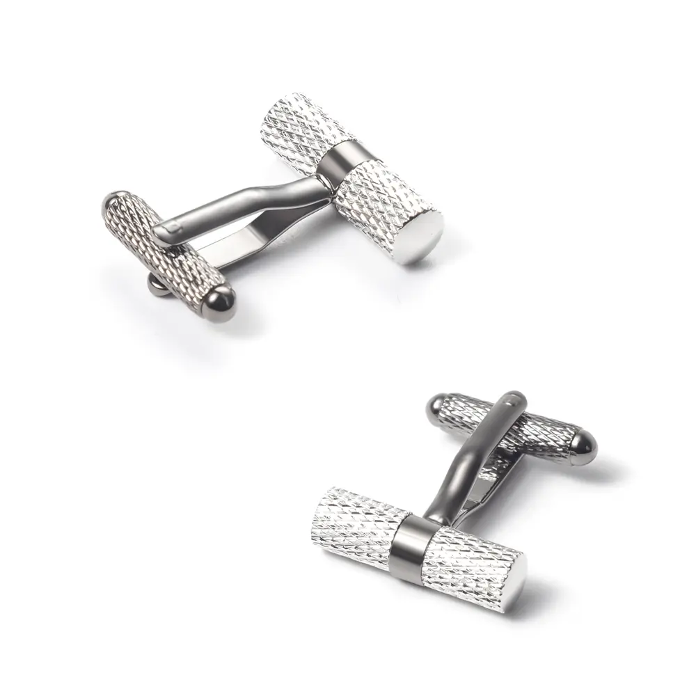 OEM French Silver Plated Cylinder Designer Metal Black Copper Cufflinks Men Accessories Supplier CL0075 Exporters, Company