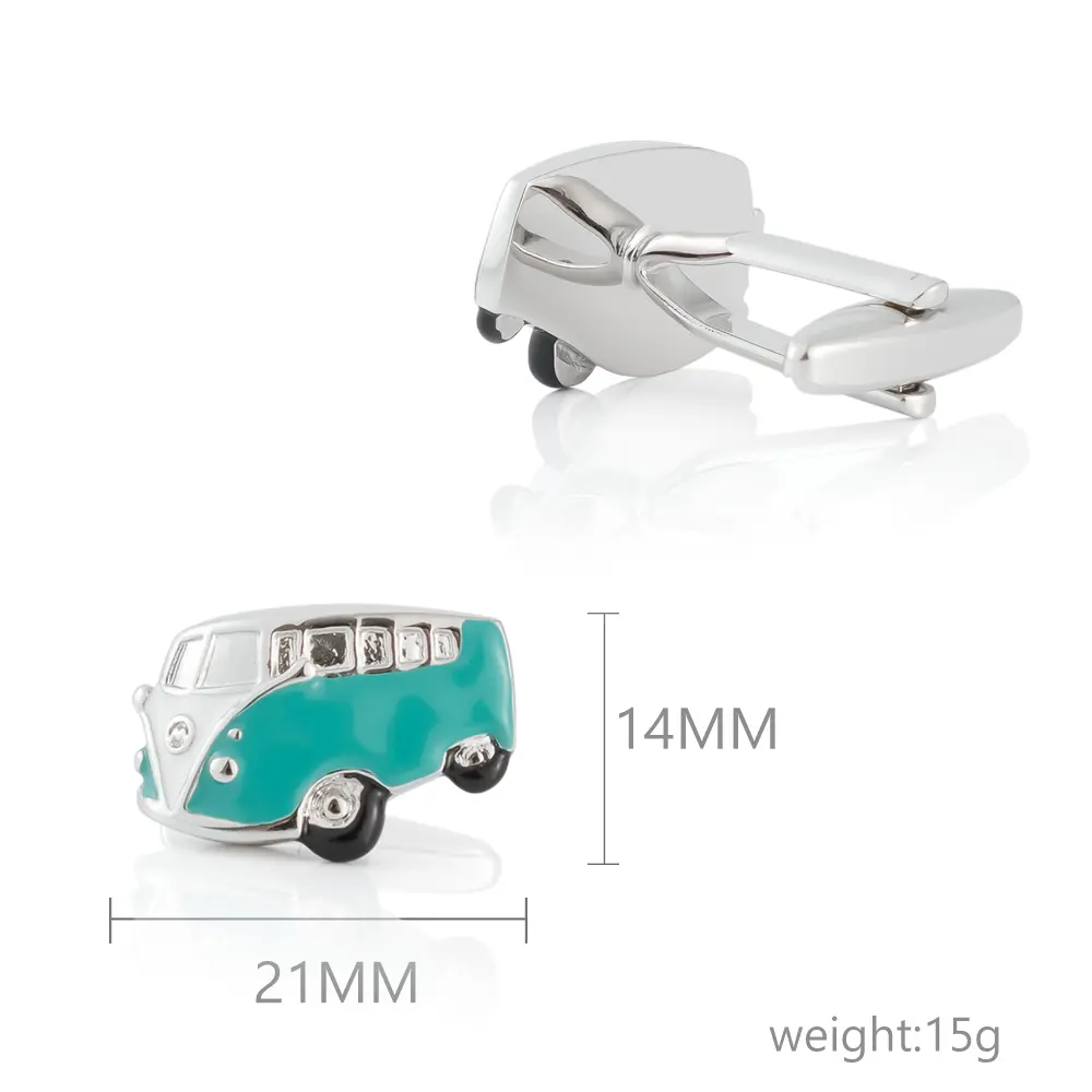 OEM Hot Selling Wholesale Funny Design Blue Camper Van Cufflinks CC0098 Factory, Factories