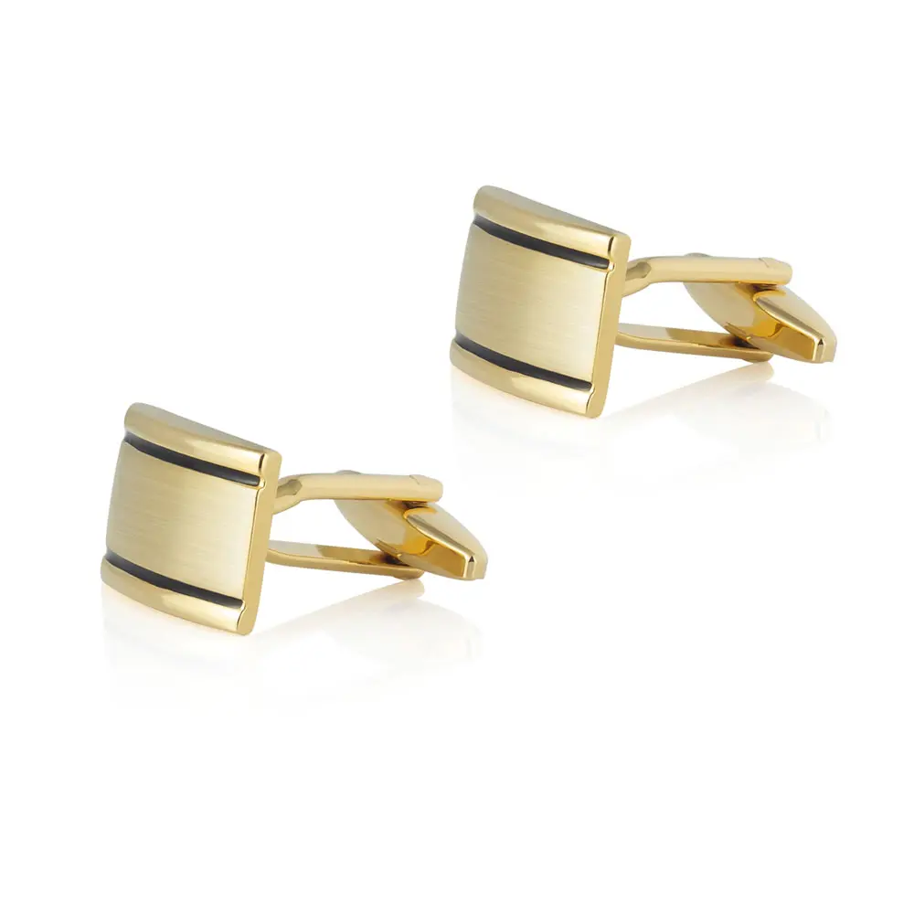 OEM Factory Price Classic Wedding Gold Plated Well-Finished Brass Cuff links for Men Shirt CC-Q280G Manufacturers, Companies