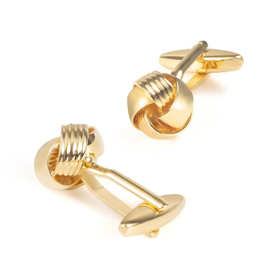Wholesale Gold Plated Cufflink Business Stylish Knot Cufflinks For Men Exporter, Companies