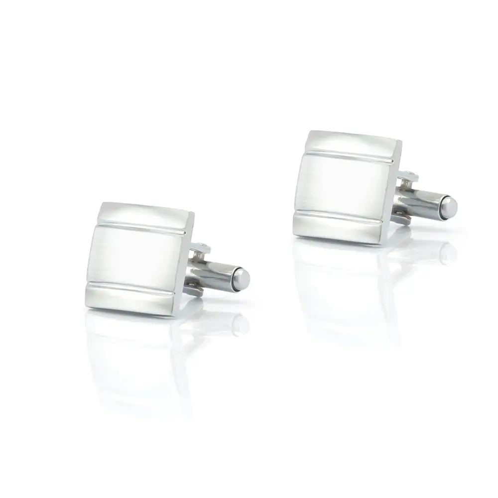 OEM New Arrival Shirt Fashion Simple Design Cheap Square Metal Copper Cufflinks For Men Shirt With Gift Box CL-C035 Manufacturers, Companies