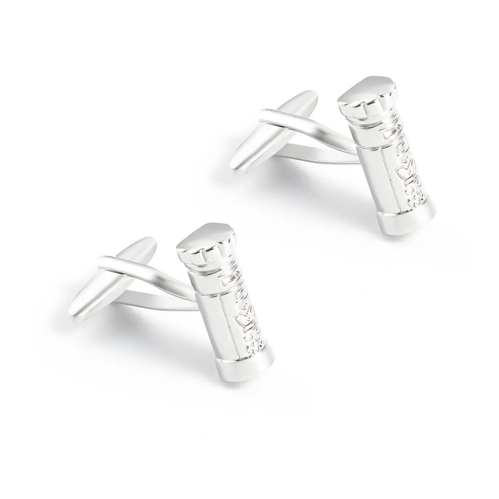 ODM High Quality Copper Material Silver Color Plated Postbox Pattern Men Cufflinks Jewelry For Shirt CL0269 Supplier, Factory